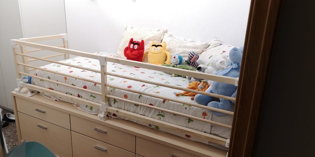 Bed barrier or rails for children's bed