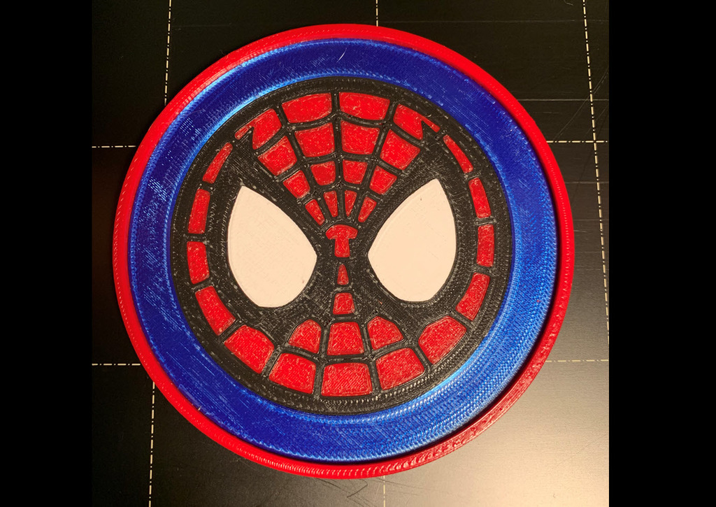 Multimaterial Spiderman Logo Coaster