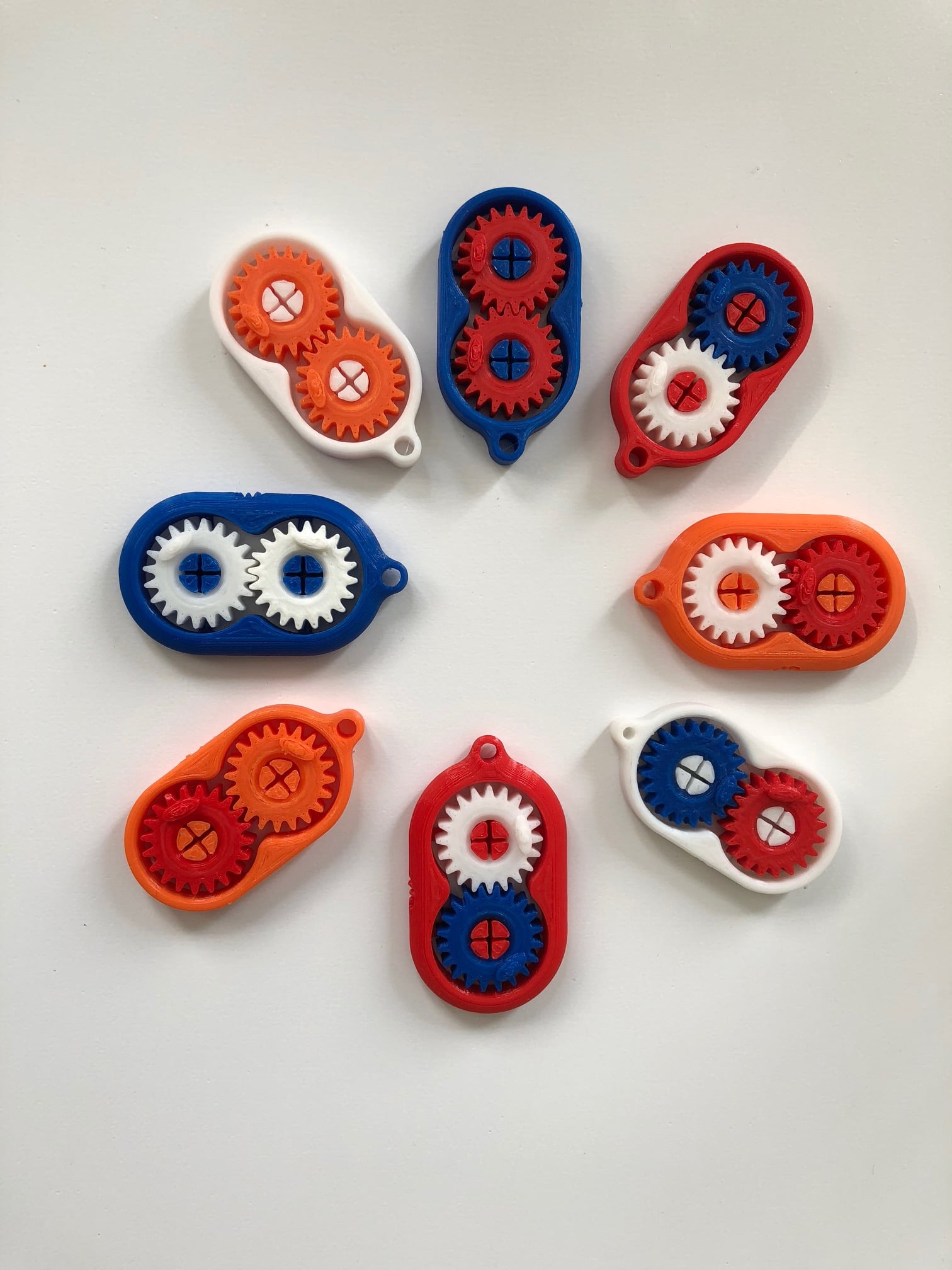 Keychain with gears