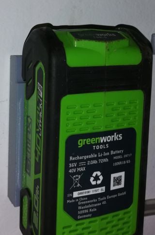 Greenworks 40V battery wall bracket