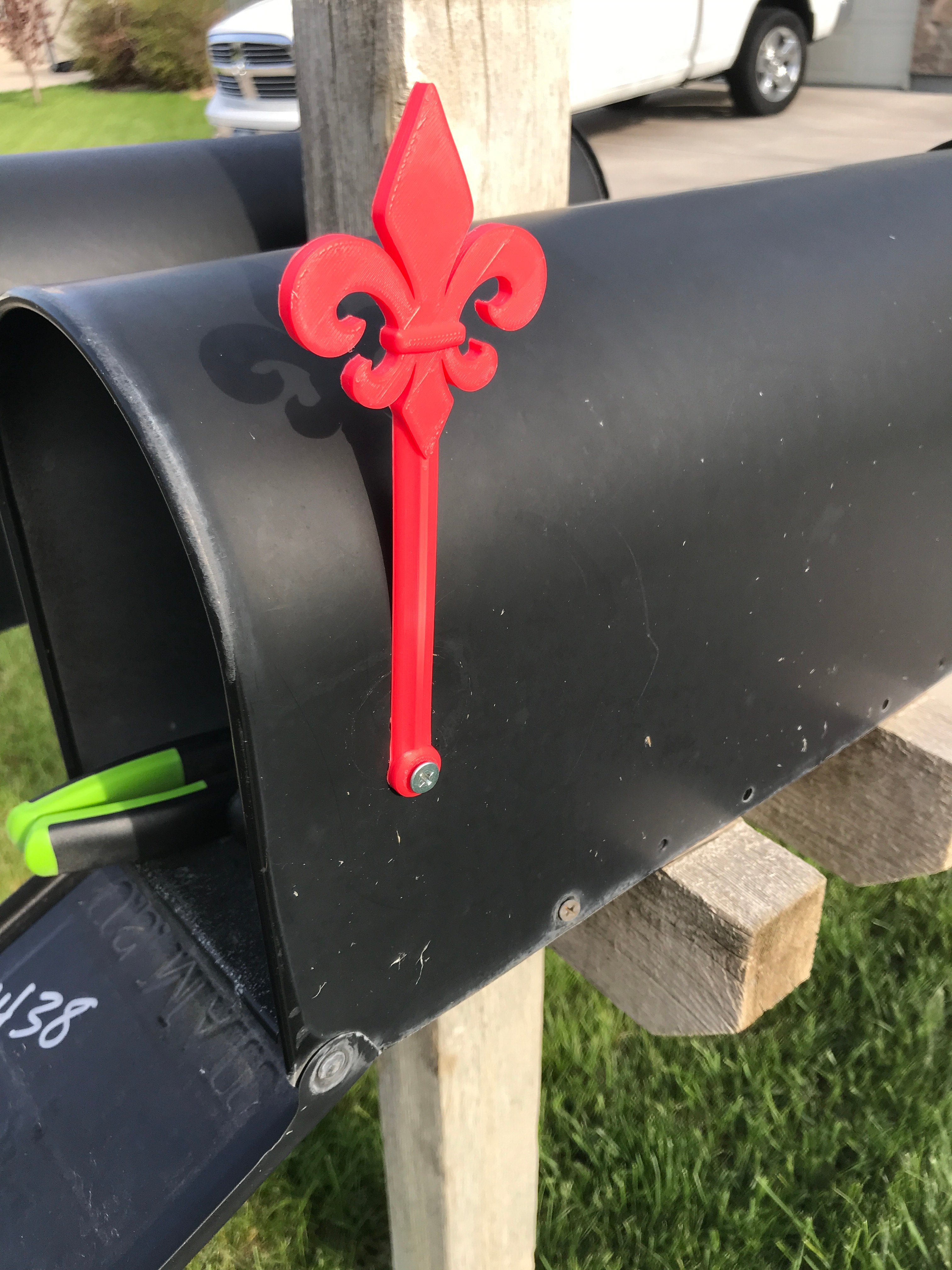 Fluer de lys Mailbox Flag
