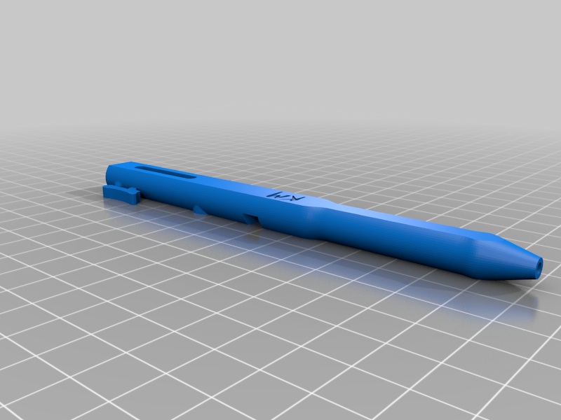 Lever actuated pen - self locking