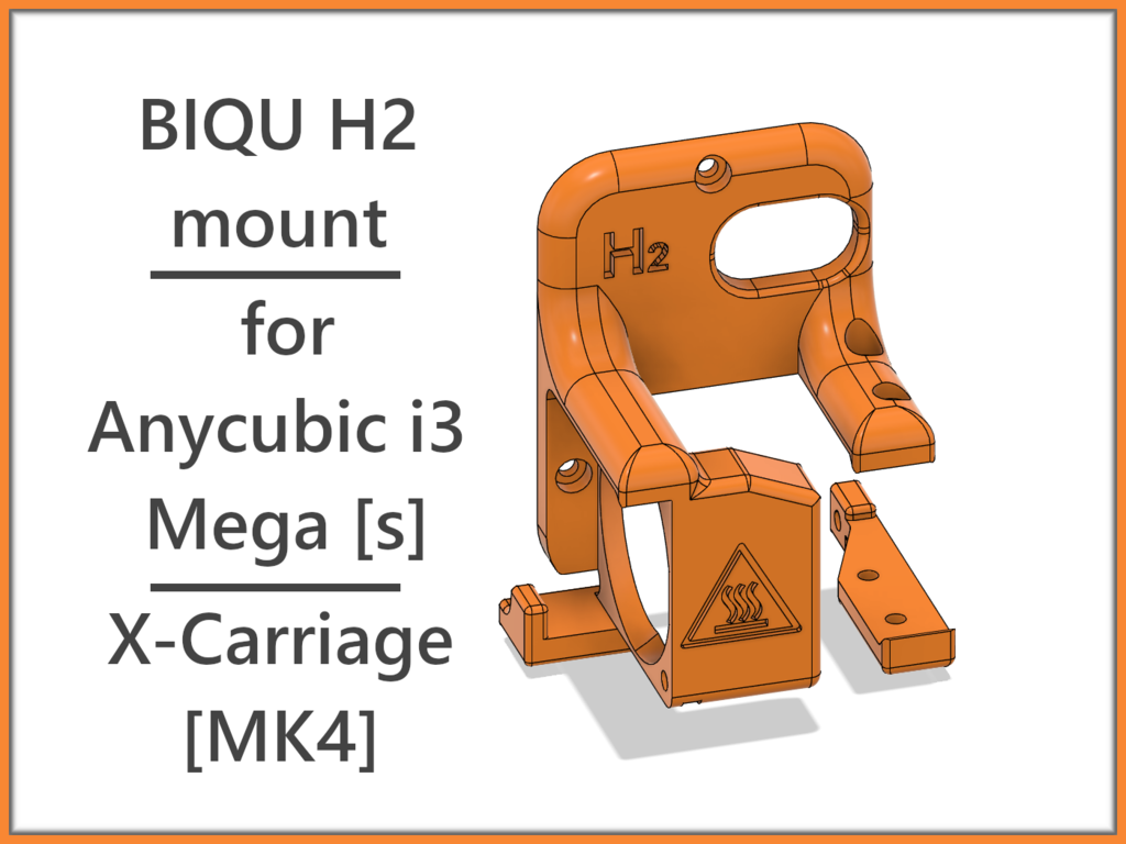 BIQU H2 mount for Anycubic i3 Mega X-Carriage [MK4]