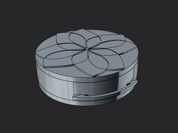 Storage box with flower design on the top