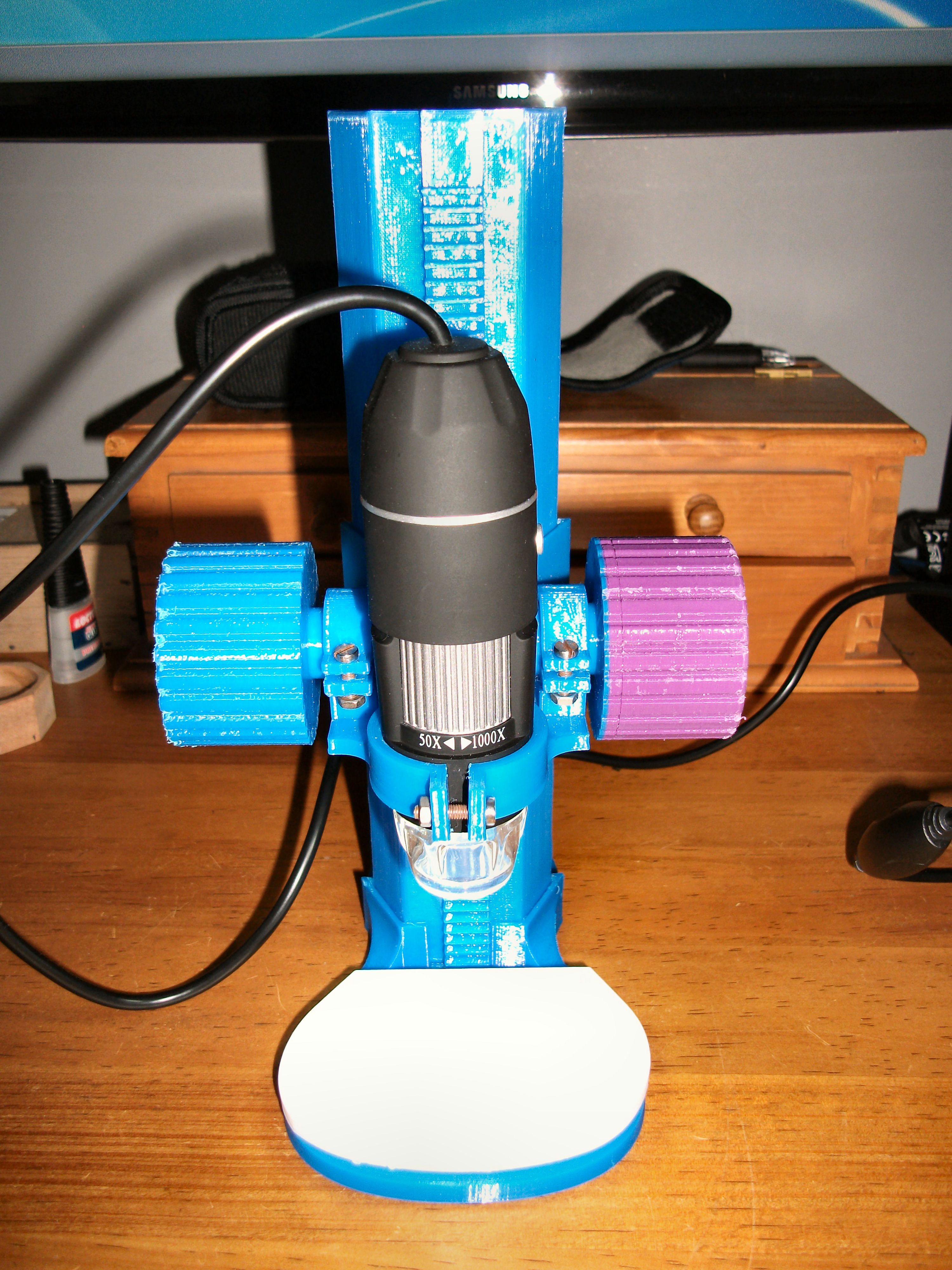 Extended Rack, and Table Surface, For USB Microscope Stand