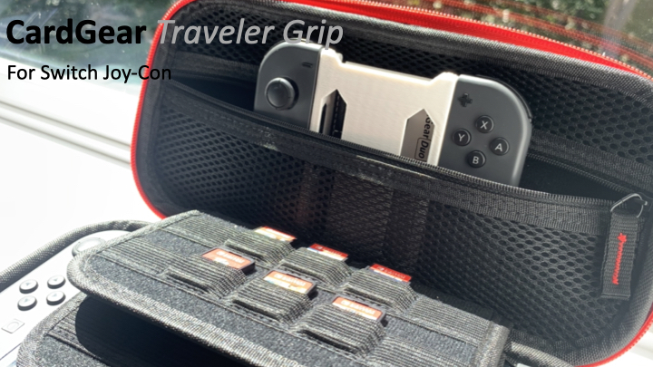 Joy-Con Compact Travel Grip (3D Printed) with CardGear games holder