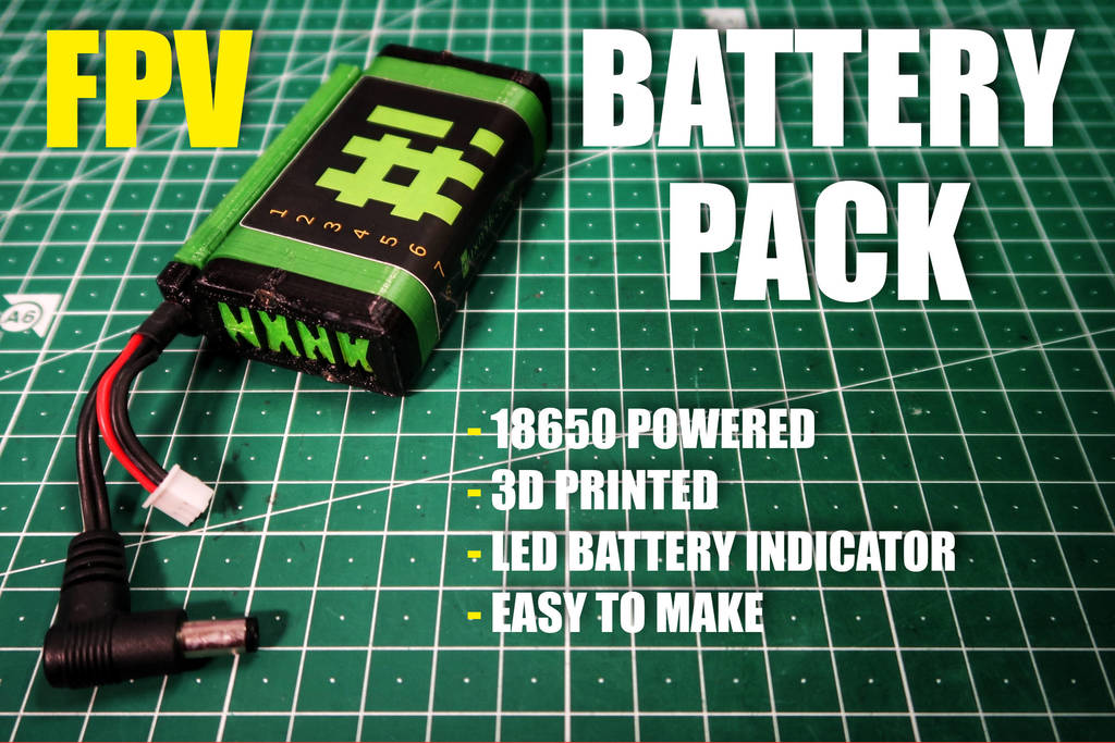 18650 FPV Goggle Battery Pack 