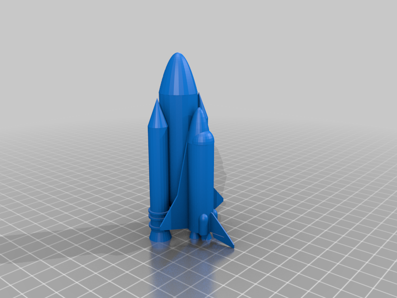 Space Shuttle w/ Boosters (single print - paint advised)