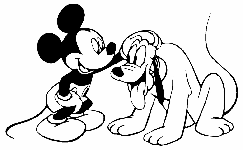 2D Mickey and Pluto