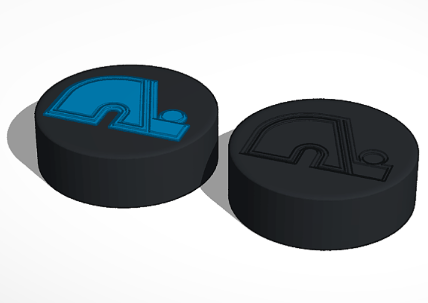 Quebec Nordiques NHL Hockey Puck Logo