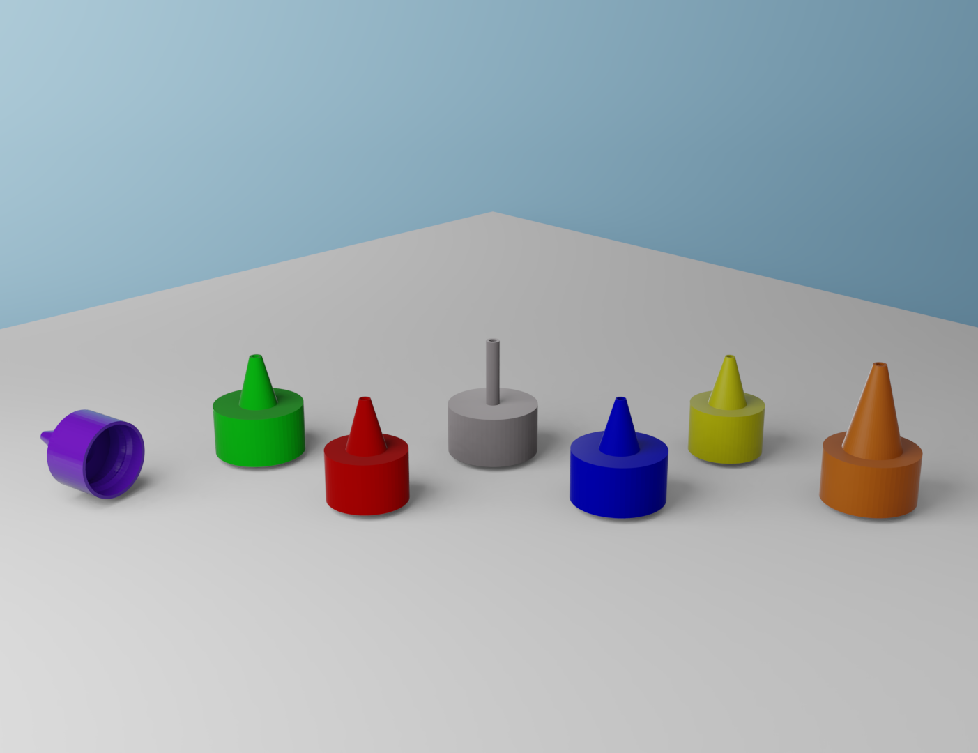Fully parametric cap for squeeze or pour bottles