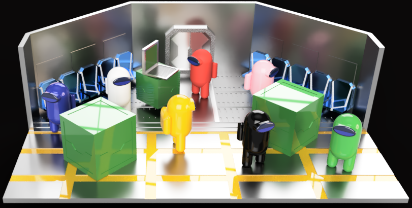 Among Us Starting Room Diorama
