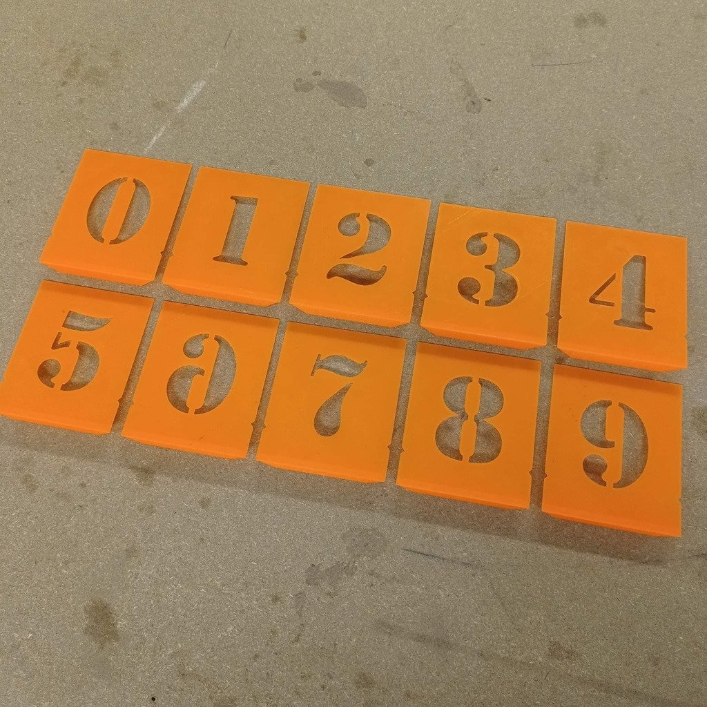 Numbers stencils