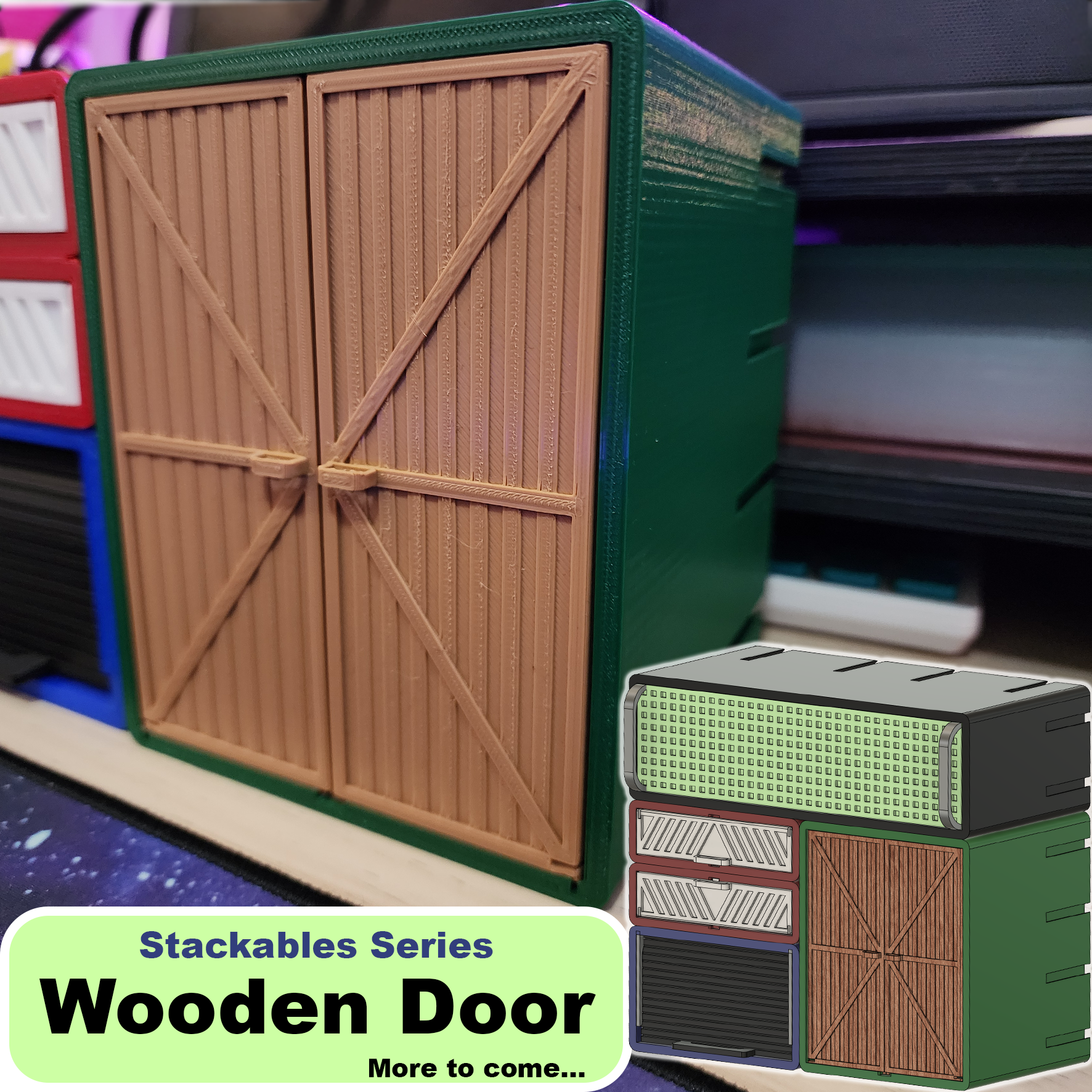 (Stackable Series) - Wooden Door Box