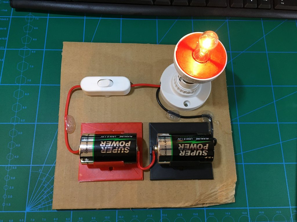 Battery holder for school science project