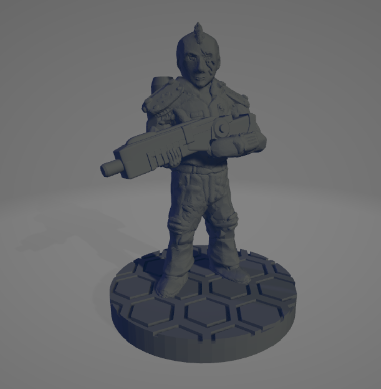 Astronaut Soldier With Mohawk (28mm)