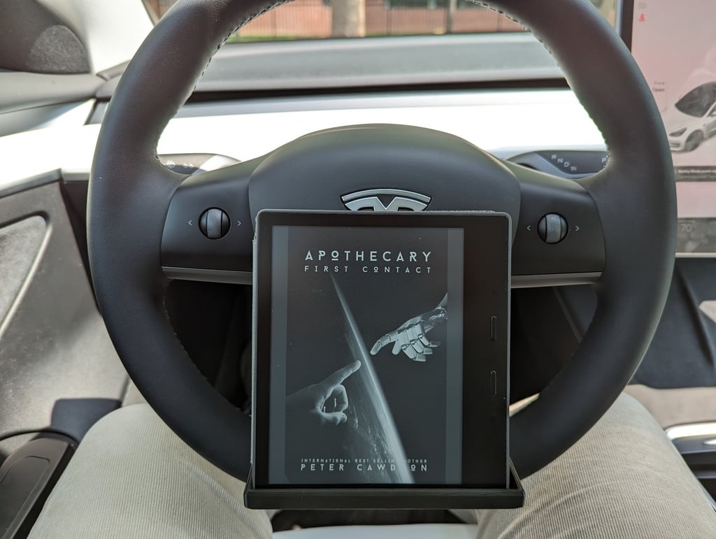 Tesla Model 3 and Y Steering Wheel Kindle Holder