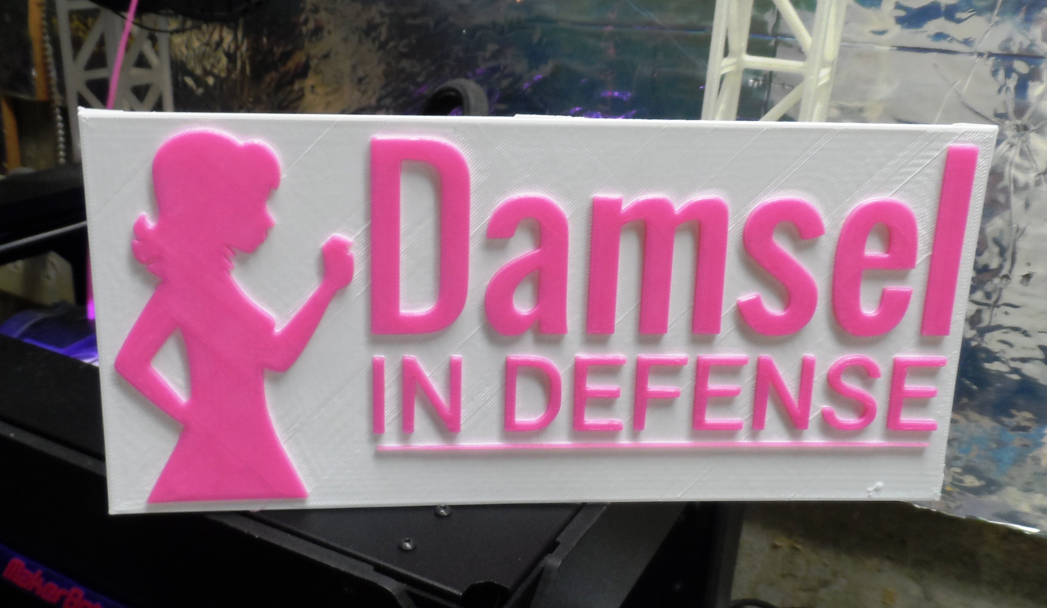 Damsel in Defense signs
