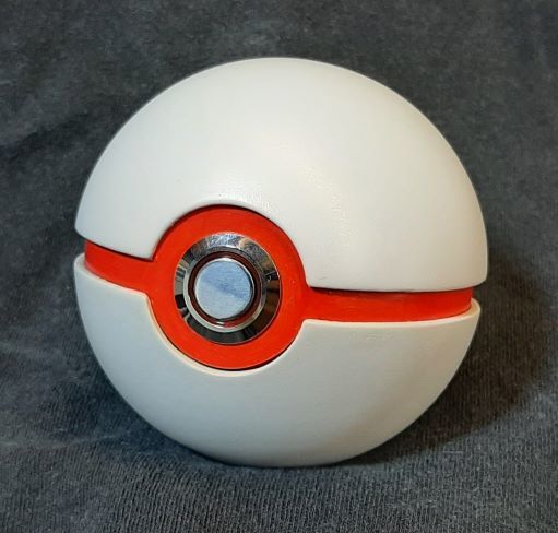 Pokeball - weighted, opening, light up button