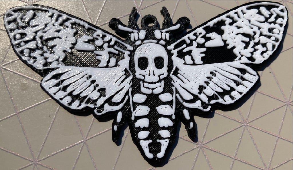 Death Moth Keyring or Necklace