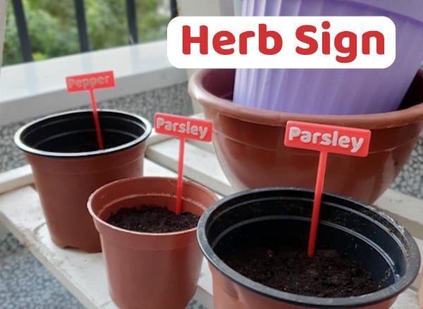 Herb Pot Sign