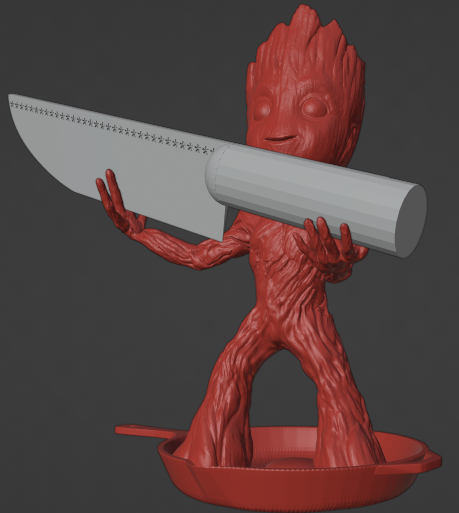 baby groot chefs knife - toothpick holder