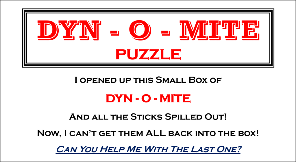 Dyn-o-mite puzzle WITH LABEL 