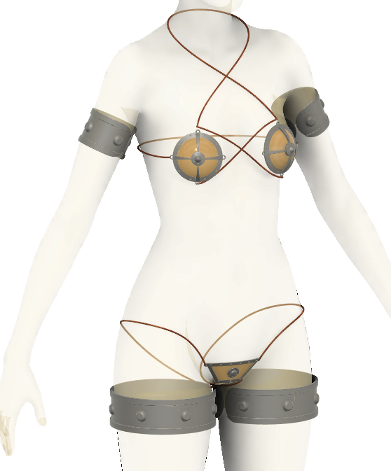 "Celtic" style bikini armor V3 3D model