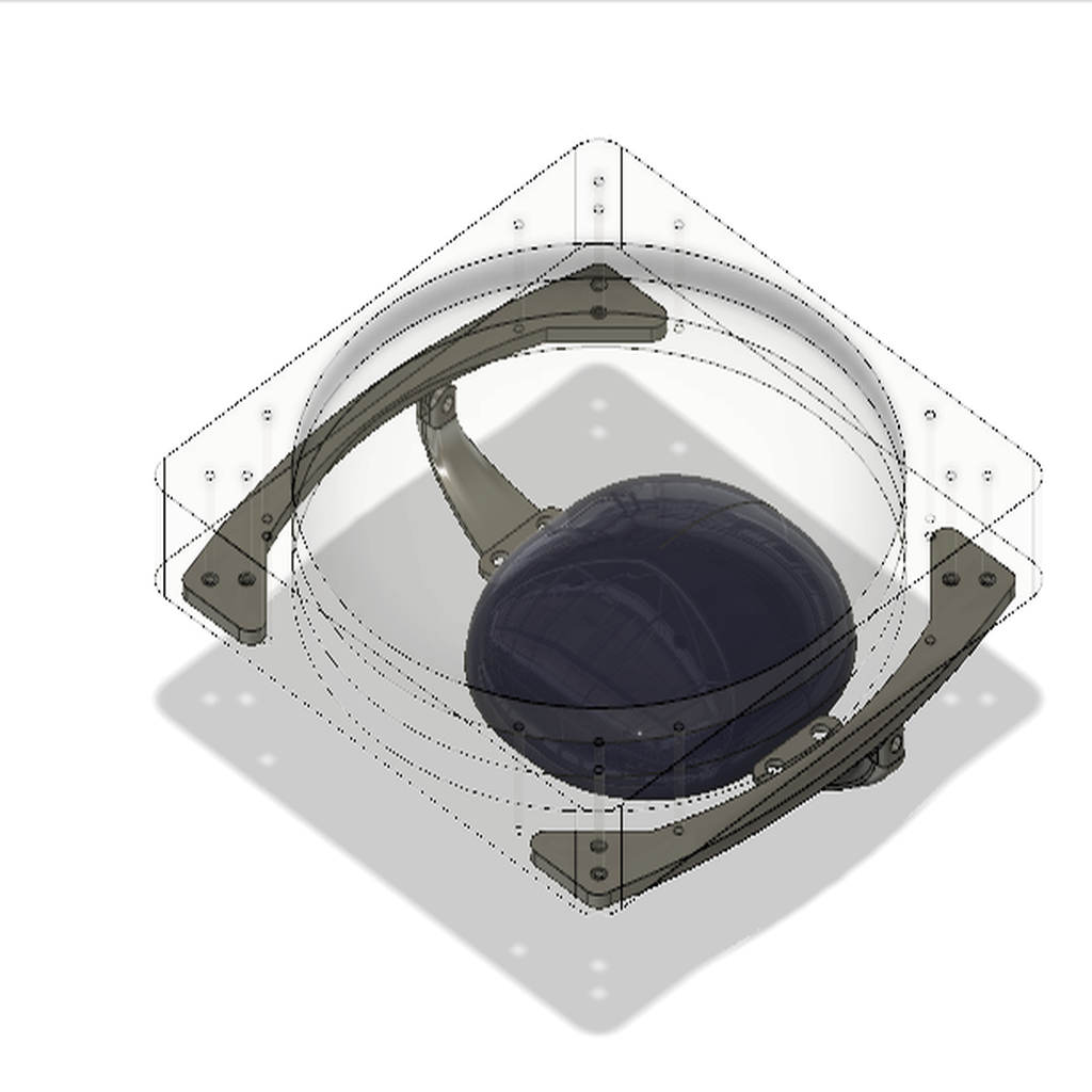 iMac G3 casemod: 200mm fan mount