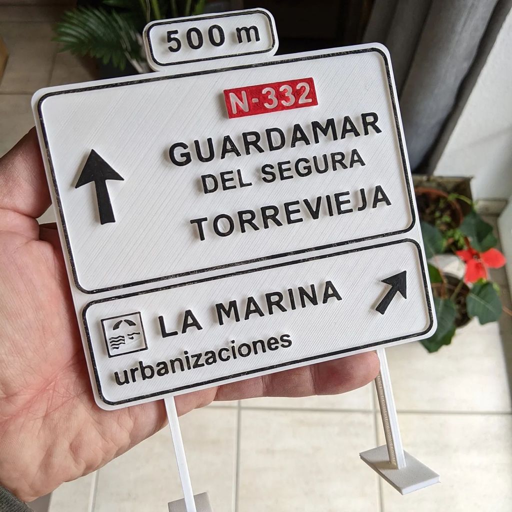 ROAD SIGN N332 - EXIT LA MARINA / GUARDAMAR / TORREVIEJA