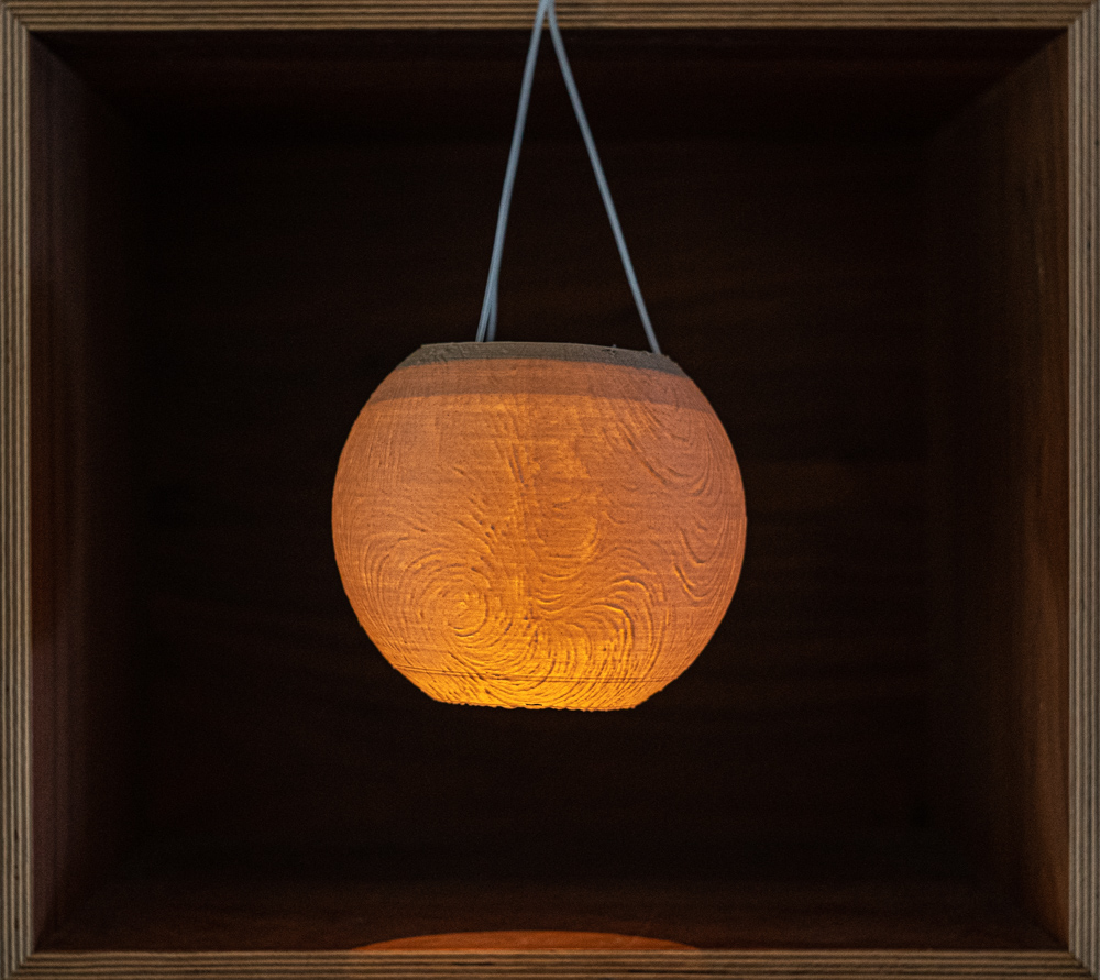 lamp shade. IKEA Hack lantern, rough wave pattern fitting IKEA "solvinden"