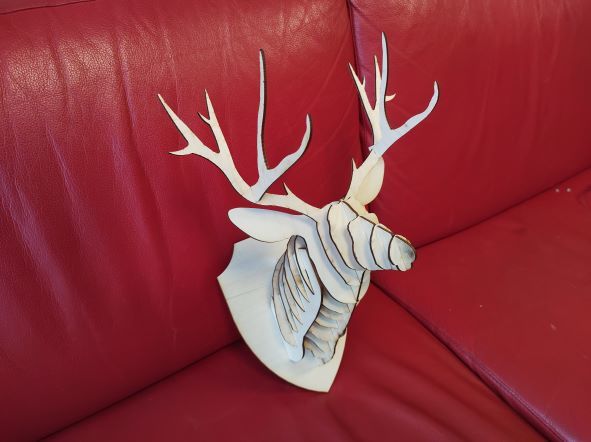 Wall Mounted Deer [Laser cut]