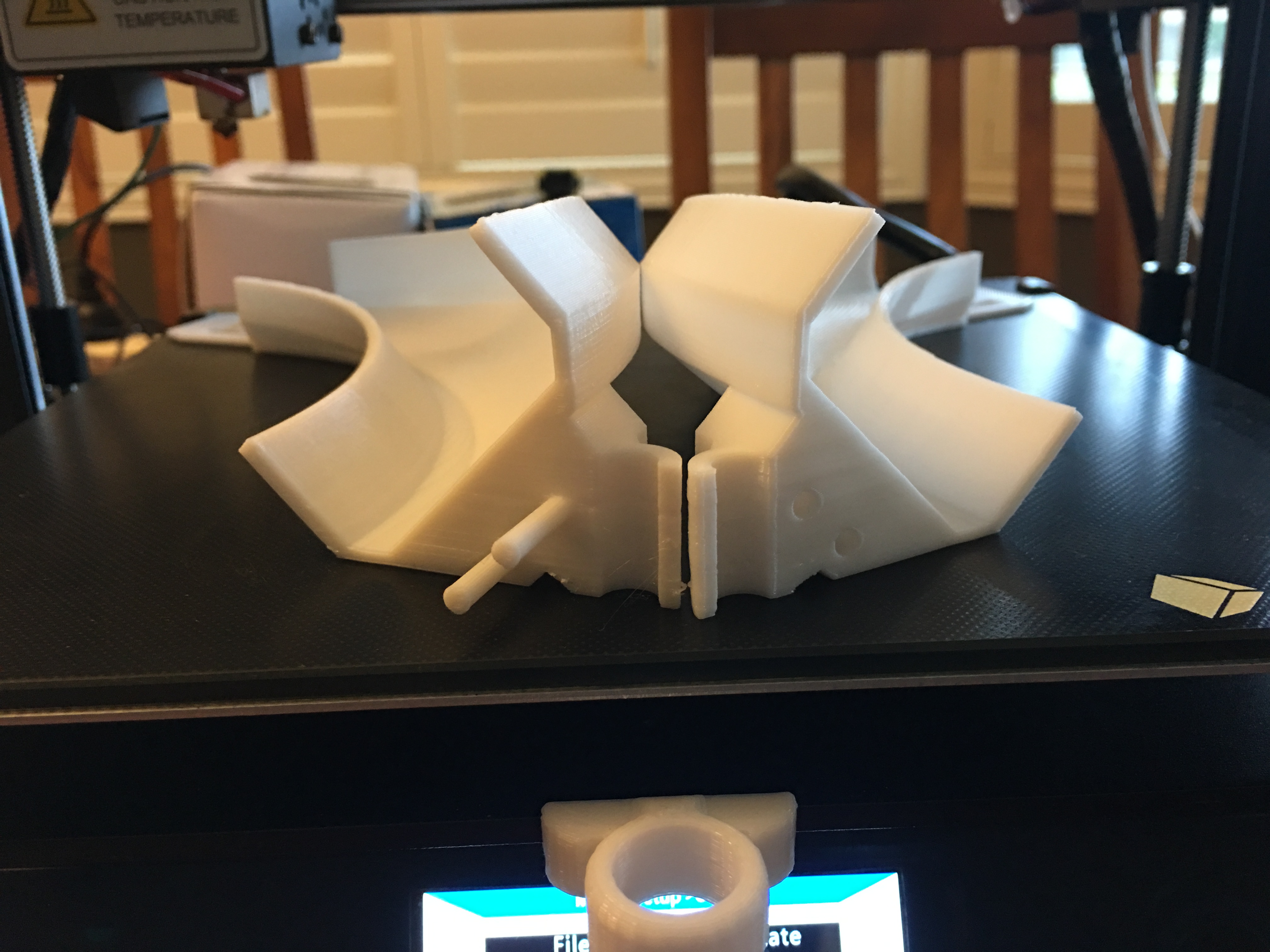Hot Wheels track 180 deg 2 part print