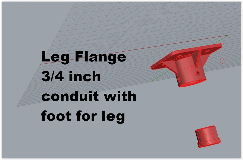 Flange 3/4 conduit with foot