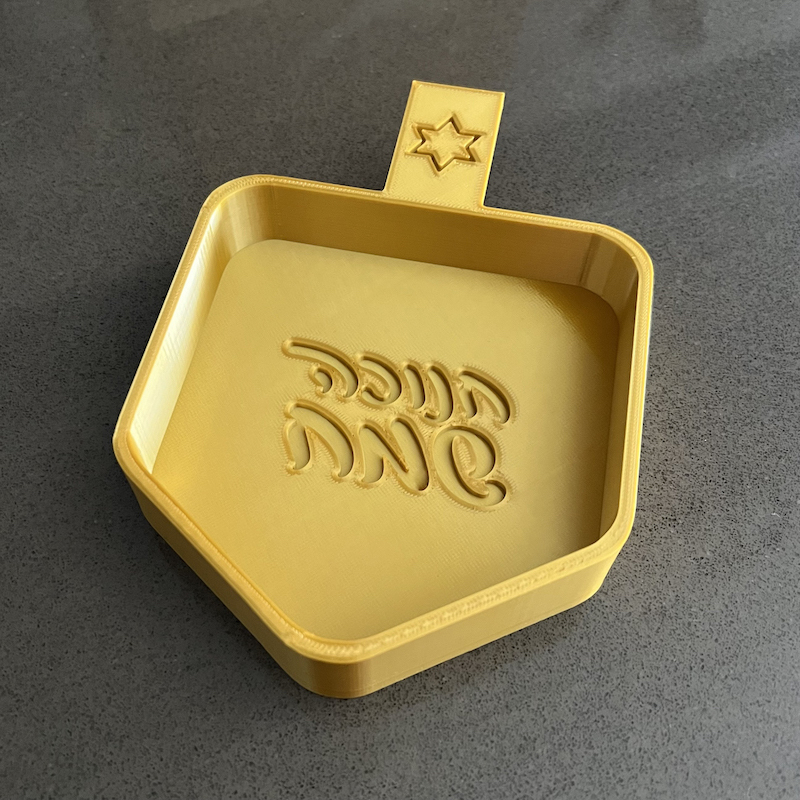 Dreidel shaped bowl for Hanukkah
