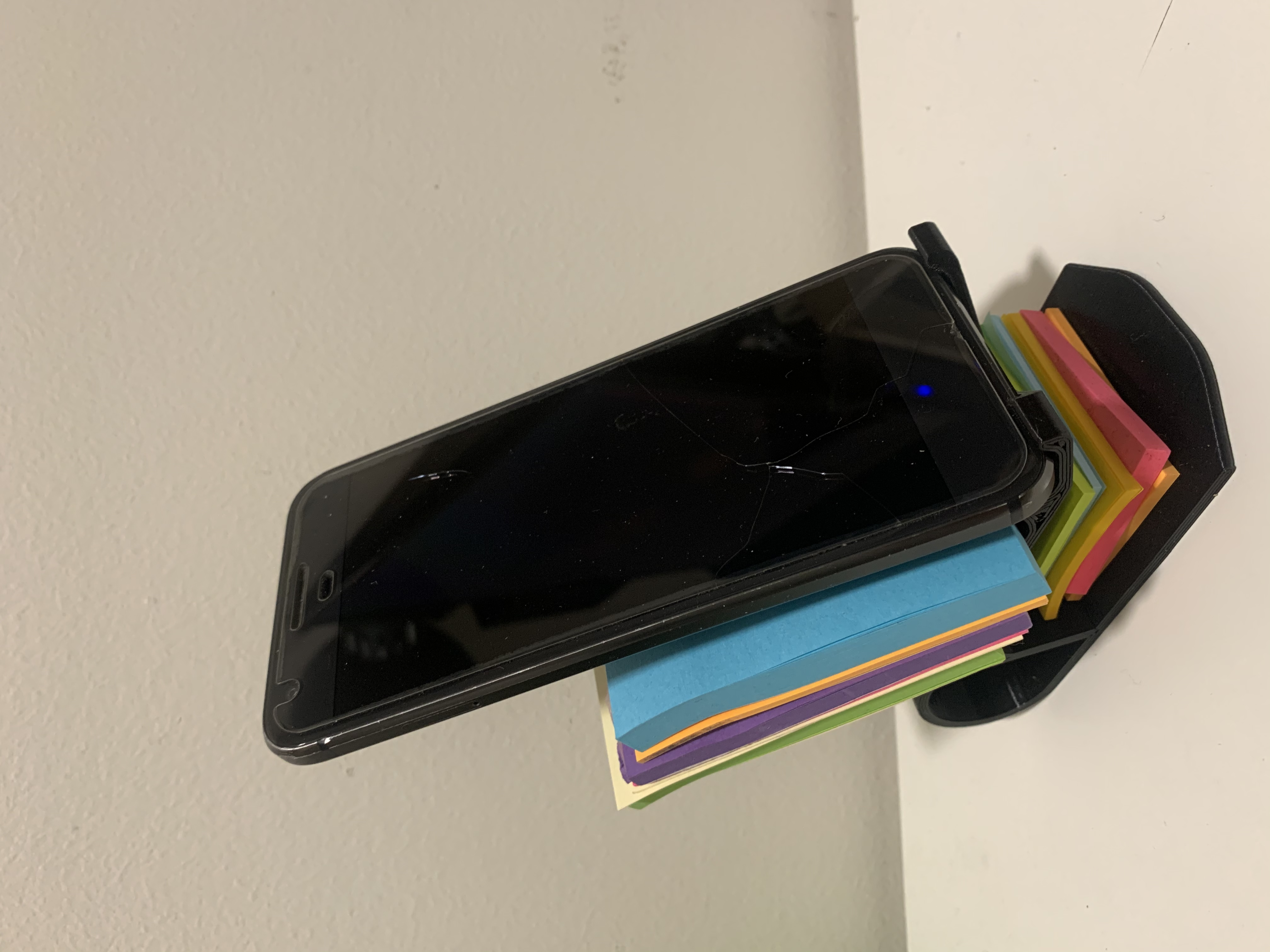 Phone Stand with Post It Note Holder