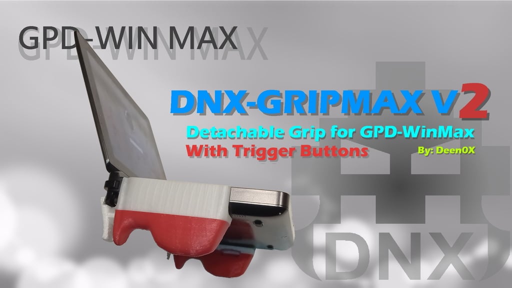 DNX-GripMax V2 (Grip for GPD-WinMax, with trigger buttons)