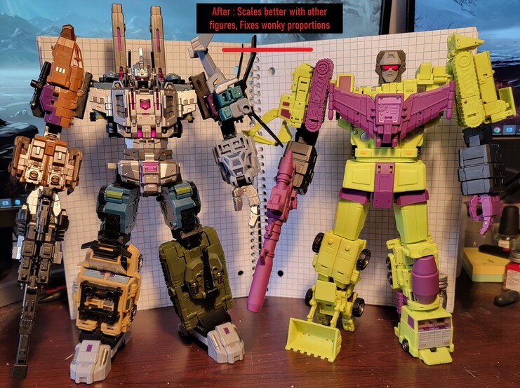Iron Factory War Giant (Transformers Bruticus) Height & Proportion Upgrades