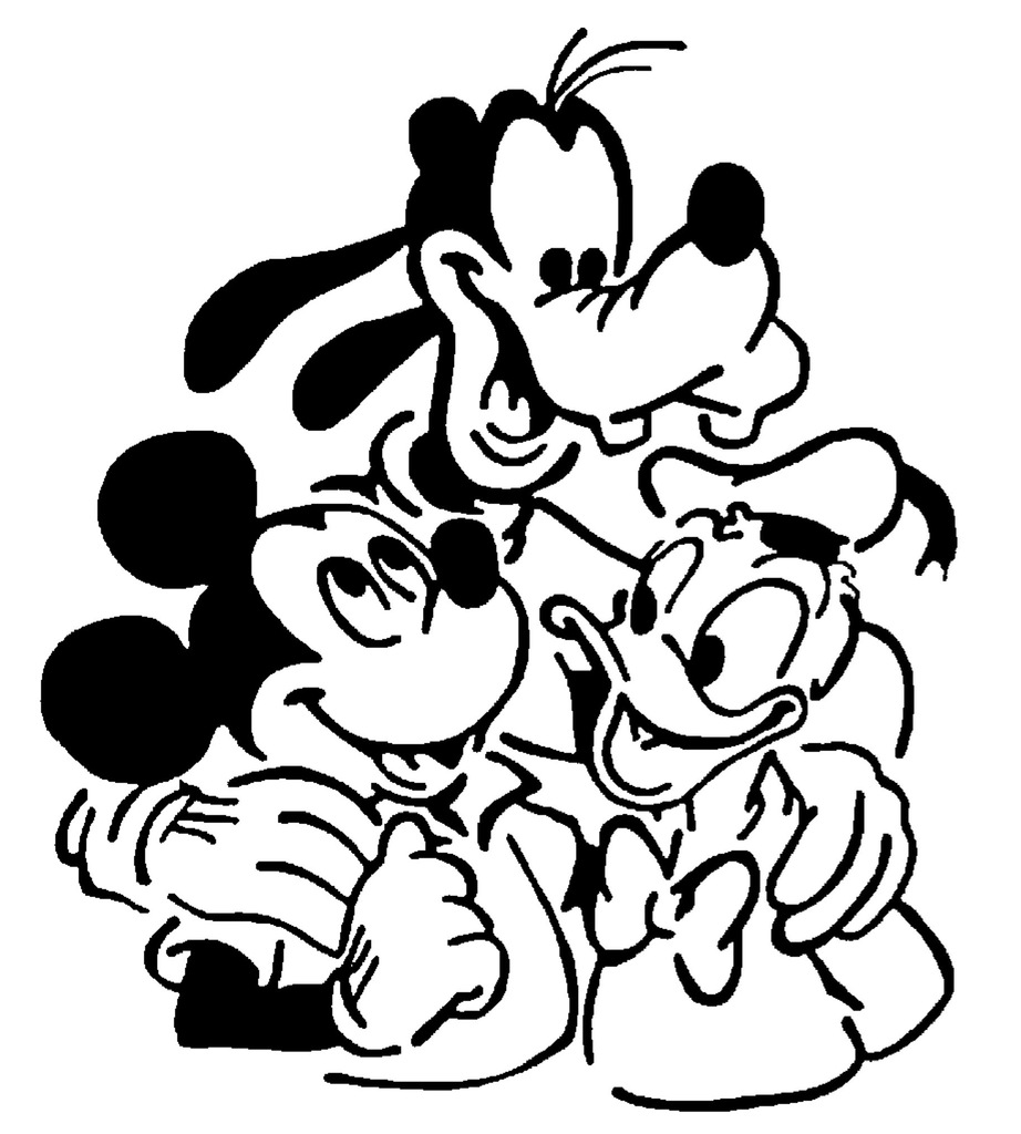 Mickey and friends stencil