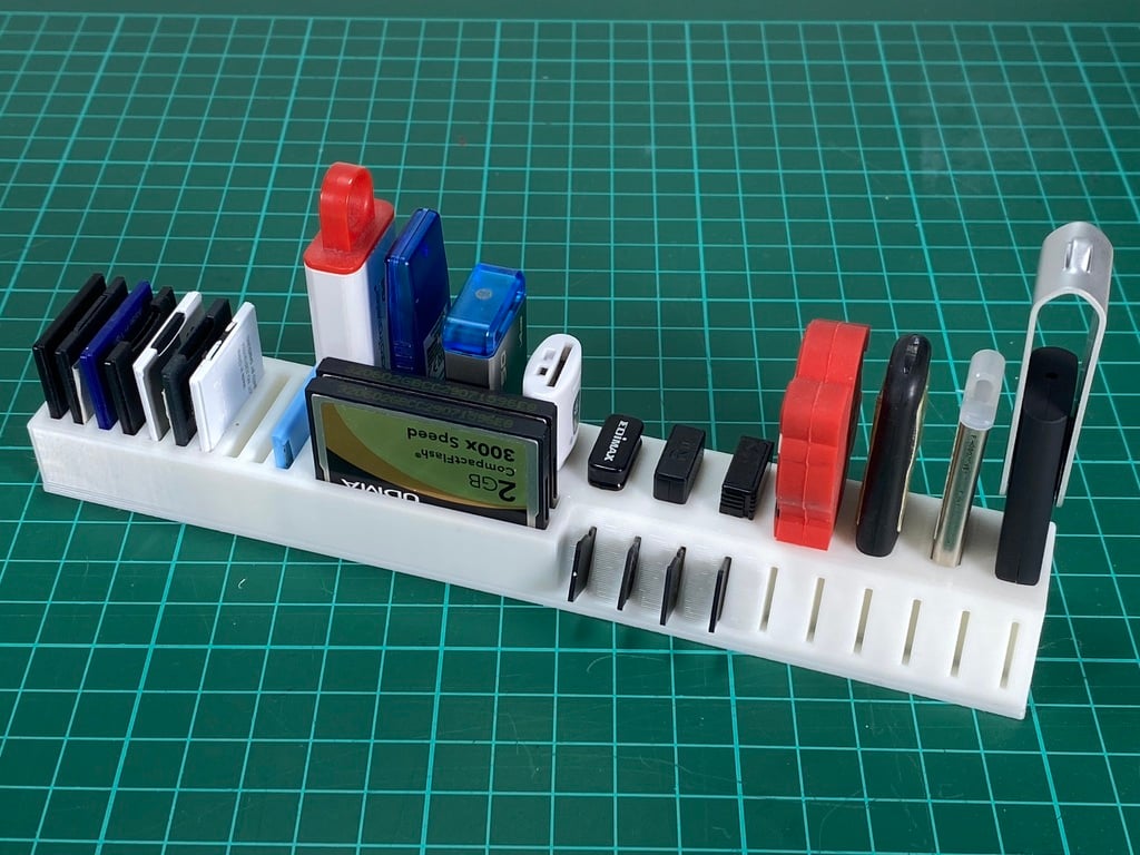 USB and memory card holder