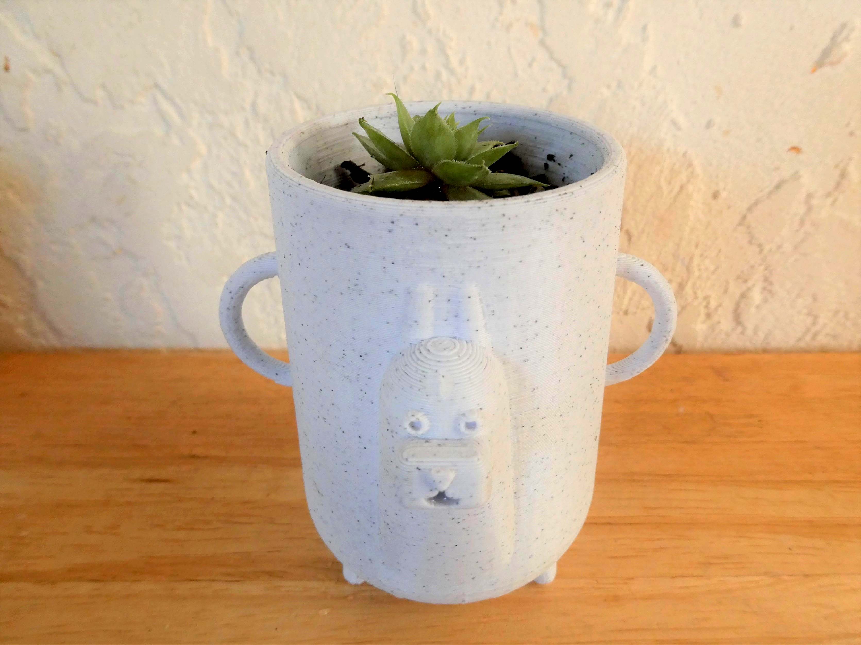 Tall Llama Molcajete-style Planter