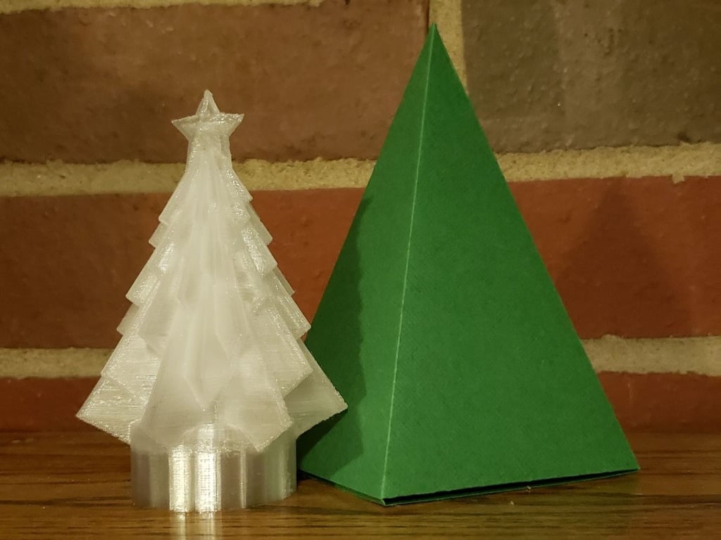 Paper gift box for Christmas tree LED candle cover decoration