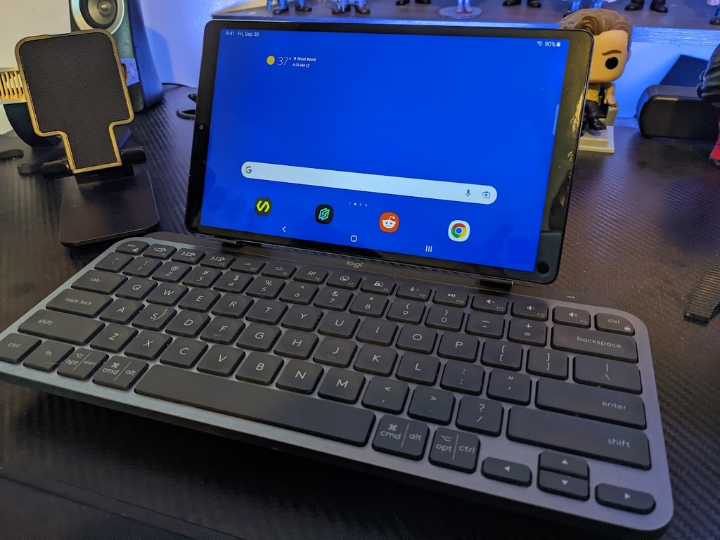 Tablet stand for logi mx keys mini