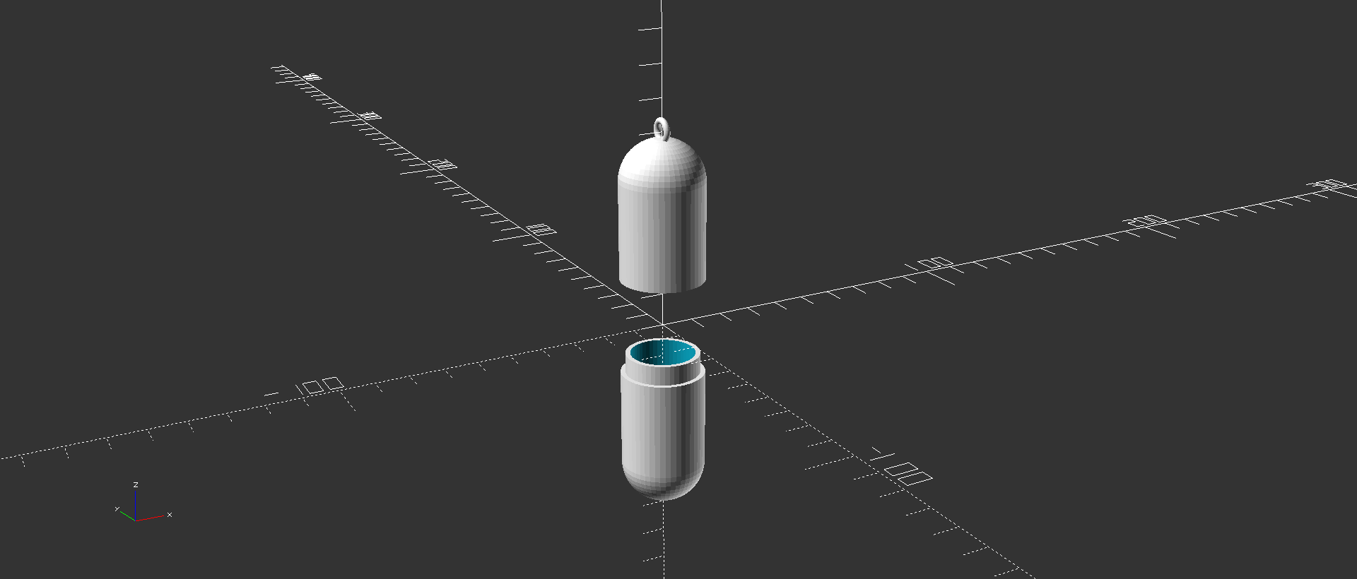 Parametric Capsule Keychain