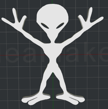 Space Alien 2D Wall Art