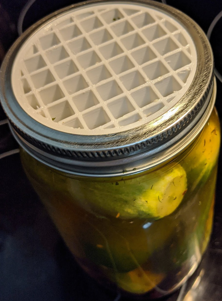 Pickle pusher "weight" for mason jars