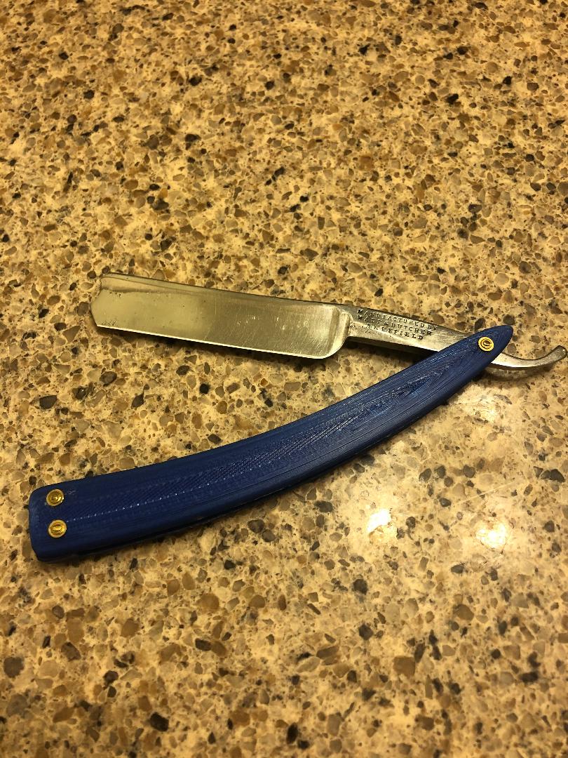 Straight Edge Razor Scales and Wedge