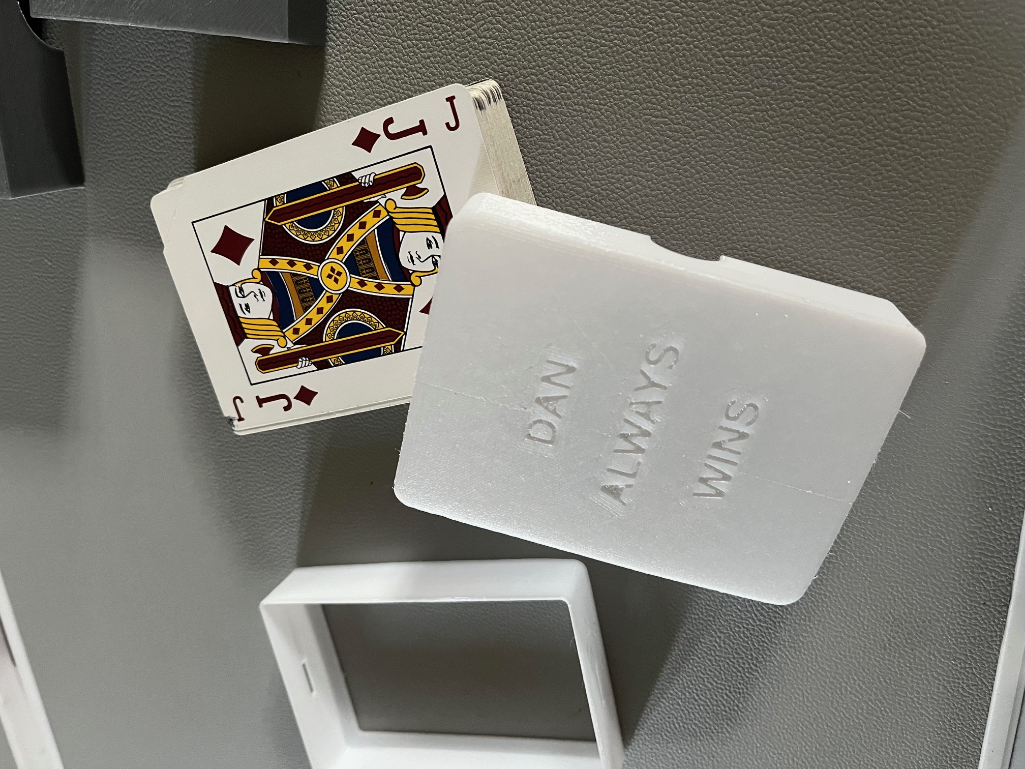 Personalized playing card storage box