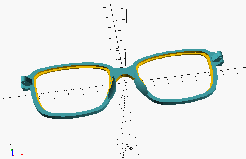 parametric frame for glasses starting from lens STL