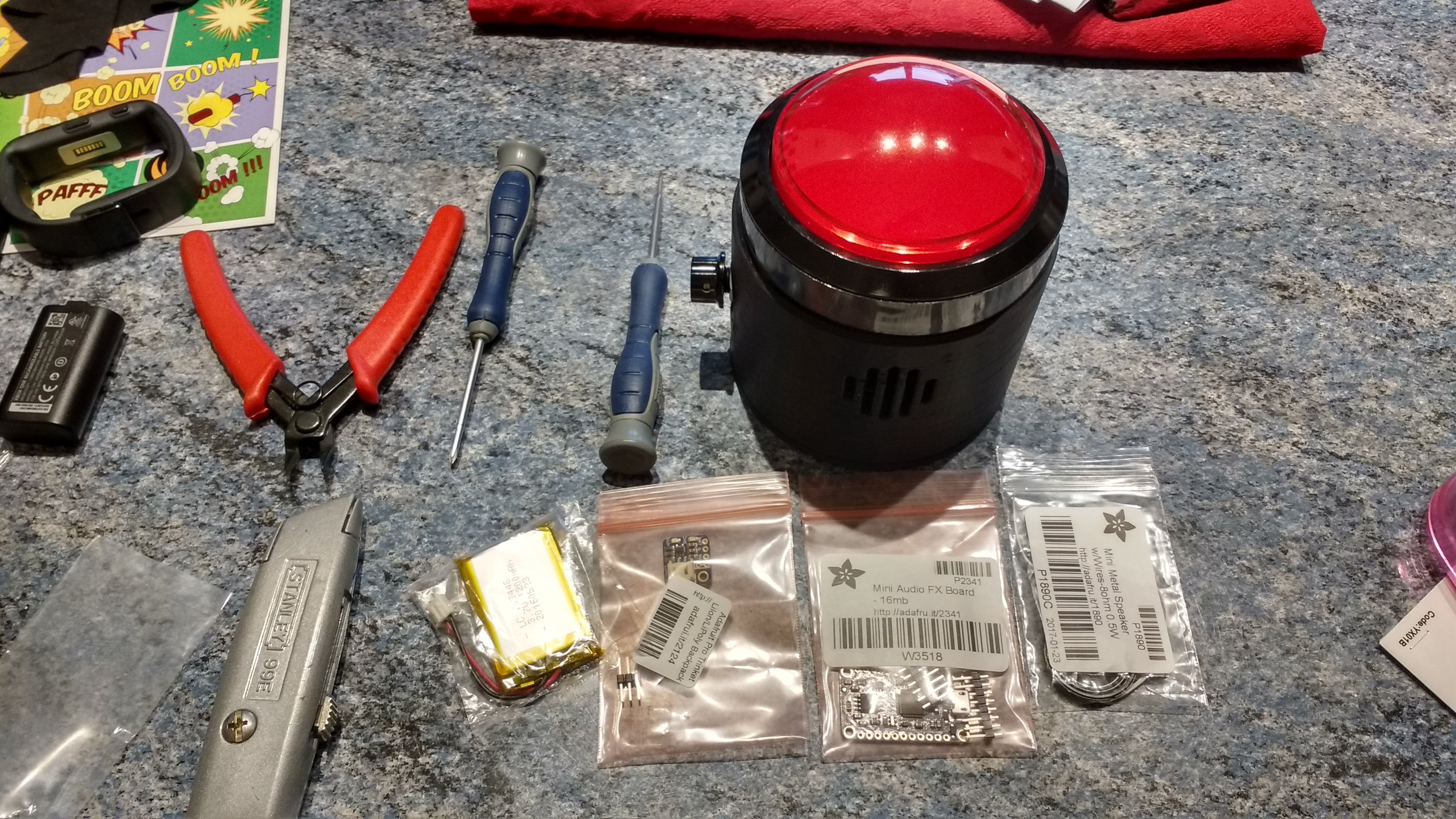 Big Red Button Housing